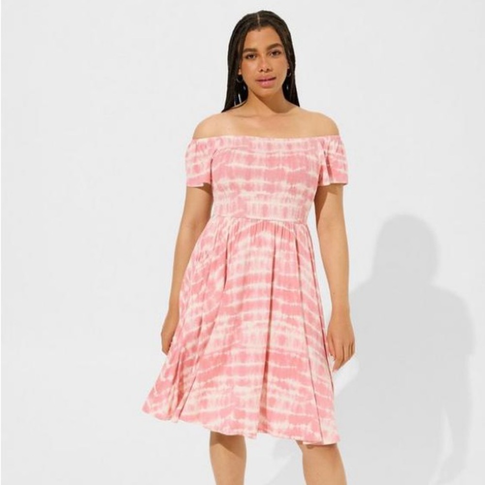 Torrid Mini Super Soft Off-Shoulder Dress